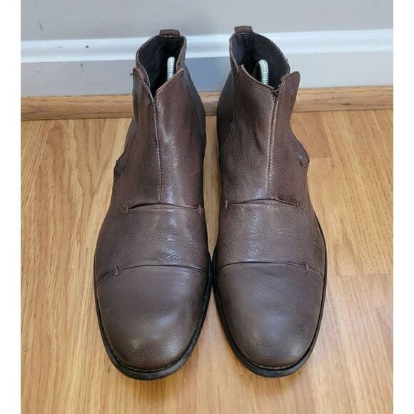 John Varvatos Men's Brown Ankle Boots 10
